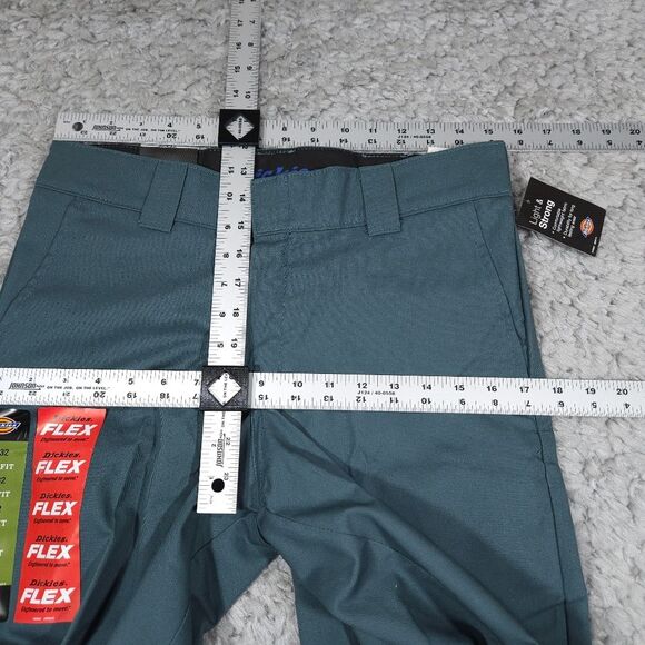 Dickies Slim Fit Tapered Twill Flex Green Work Pants Men's Size 30 x 32 - Picture 8 of 8